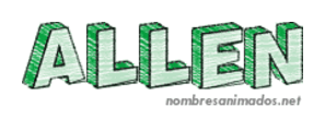 Gifs Animados del Nombre Allen. Imágenes gifs. Firmas animadas